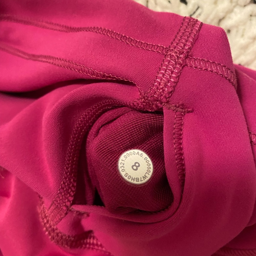 Lululemon Pink 8in shorts Wunder train highrise